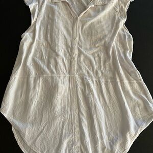 Women’s White light weight Button Down Top